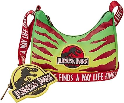 LOUNGEFLY Jurassic Park 30th Anniversary Life Finds a Way Crossbody Purse