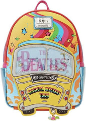 LOUNGEFLY The Beatles Magical Mystery Tour Bus Lenticular Double Strap Shoulder Bag
