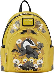 LOUNGEFLY Harry Potter Hufflepuff House Floral Tattoo Mini Backpack