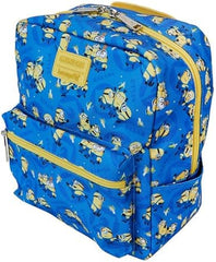LOUNGEFLY Despicable Me All Over Print Nylon Square Mini Backpack, Blue