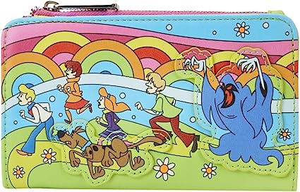 LOUNGEFLY Scooby Doo Psychedelic Monster Chase Glow in the Dark Flap Wallet