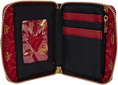LOUNGEFLY House of the Dragon All Over Print House Targaryen Sigil Zip Around Wallet
