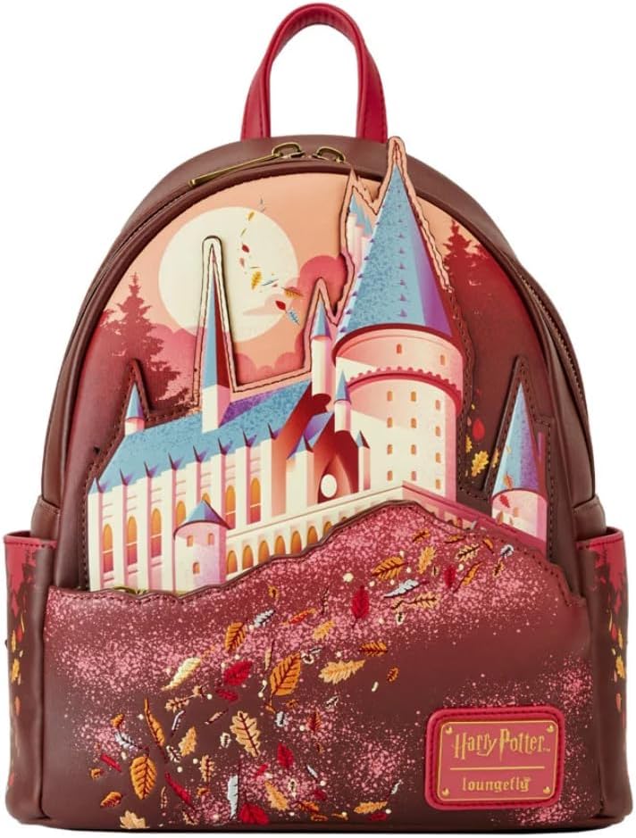 LOUNGEFLY Harry Potter Hogwarts Fall Leaves Mini Backpack
