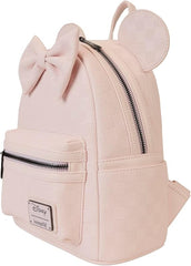 Loungefly Minnie Mouse Checkered Texture Mini Backpack