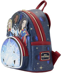 LOUNGEFLY Marvel the Marvels Group Spider-Verse Heroes Double Strap Shoulder Bag