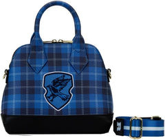 LOUNGEFLY Harry Potter Ravenclaw Patch Varsity Plaid Crossbody Bag