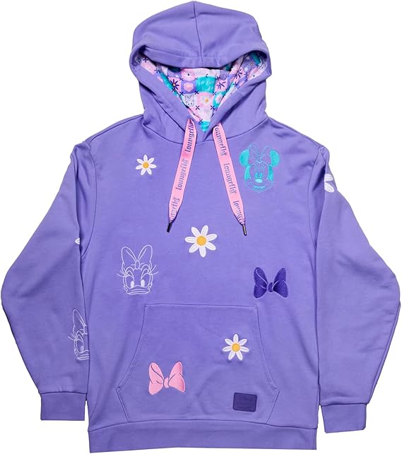 LOUNGEFLY Disney Daisy 85th Anniversary Unisex Hoodie Small