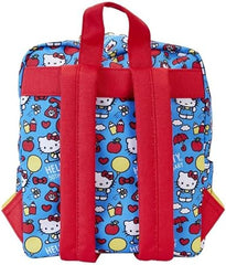 LOUNGEFLY Sanrio Hello Kitty 50th Anniversary All Over Print Square Nylon Mini Backpack