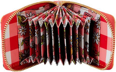 LOUNGEFLY Disney Mickey and Friends Picnic Basket Accordion Zip Around Wallet
