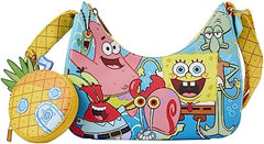 LOUNGEFLY Nickelodeon SpongeBob SquarePants Group Shot Crossbody Bag