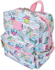 LOUNGEFLY MLP Sky Scene All-Over Print Nylon Square Mini Backpack