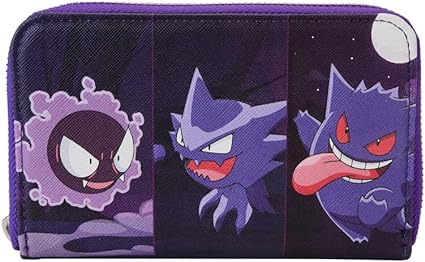 LOUNGEFLY Pokemon Gastly Evolutions Zip Around Wallet