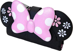 LOUNGEFLY Disney Minnie Floral Rock The Dots Flap Wallet