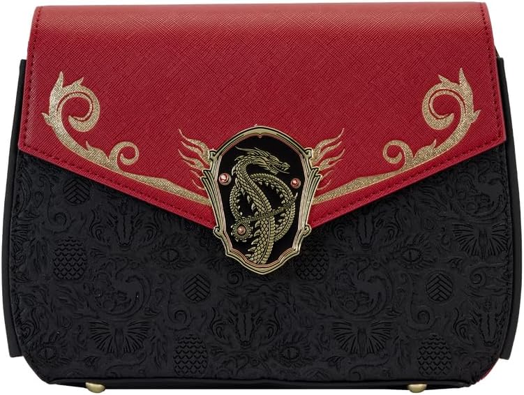 LOUNGEFLY House of the Dragon All Over Print House Targaryen Crossbody Bag