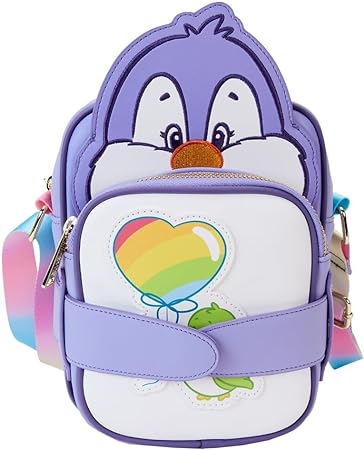 LOUNGEFLY Care Bear Cousins Cozy Heart Penguin Crossbuddies Crossbody with Coin Bag