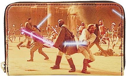 LOUNGEFLY Star Wars Episode II Attack of the Clones Scene Zip Around Wallet