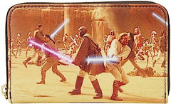 LOUNGEFLY Star Wars Episode II Attack of the Clones Scene Zip Around Wallet