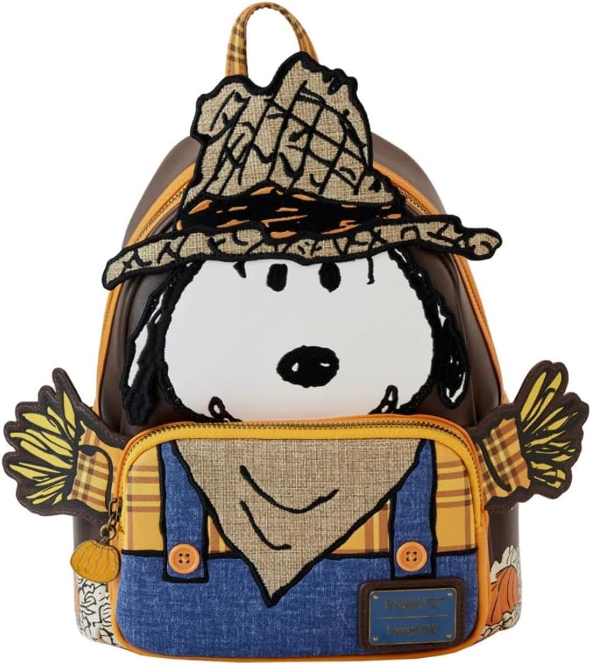 LOUNGEFLY Peanuts Snoopy Scarecrow Cosplay Mini Backpack