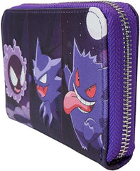 LOUNGEFLY Pokemon Gastly Evolutions Zip Around Wallet