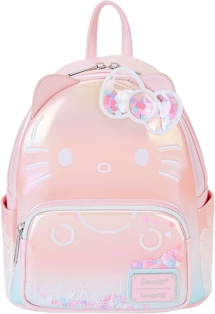 LOUNGEFLY Sanrio Hello Kitty 50th Anniversary Clear and Cute Womens Double Strap Shoulder Bag Purse