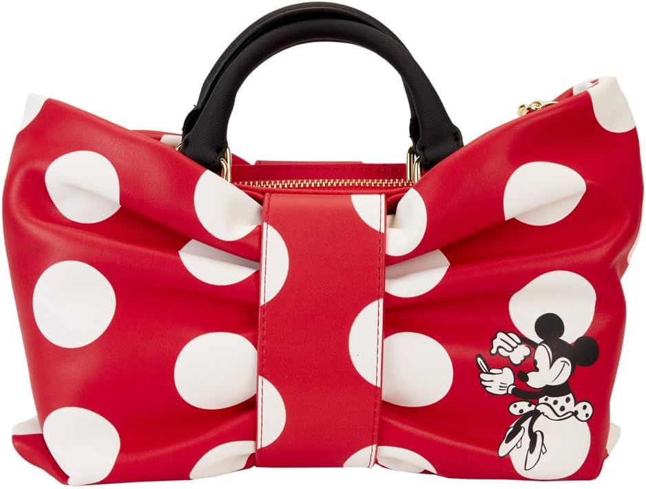 LOUNGEFLY Minnie Mouse Rocks the Dots Classic Bow Figural Crossbody Bag