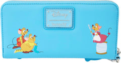 LOUNGEFLY Disney Cinderella Lenticular Princess Series Zip Around Wristlet Wallet