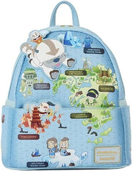 LOUNGEFLY Avatar The Last Airbender Map of the Four Nations Mini Backpack