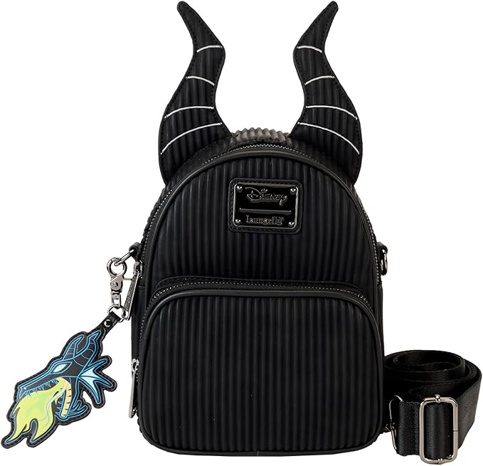 LOUNGEFLY Disney Villains Malificent Convertible Mini Backpack