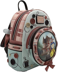 LOUNGEFLY Coraline Garden Party Mini Backpack – Officially Licensed, Faux Leather, Zippered Pockets