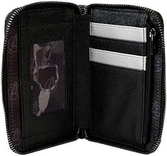 LOUNGEFLY Marvel Shine Black Panther Cosplay Zip-Around Wallet