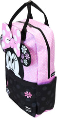 LOUNGEFLY Disney Minnie Floral Rock The Dots Full-Size Nylon Backpack