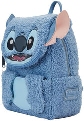LOUNGEFLY Disney Stitch Plush Sherpa Mini Backpack
