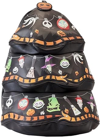 LOUNGEFLY Nightmare Before Christmas Tree String Lights Glow Mini Backpack