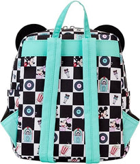 Loungefly Mickey & Minnie Date Night Diner Checkered Mini Backpack