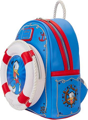 LOUNGEFLY Disney Donald Duck 90th Anniversary Lenticular Mini Backpack, Small