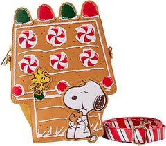 Loungefly Peanuts Snoopy Gingerbread House Figural Crossbody Bag