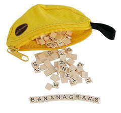 Worlds Smallest Bananagrams - Family Word Game - Includes: 1 Banana Pouch, 144 Tiles. Recommended for Ages 8 and up