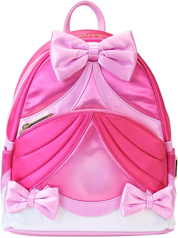 LOUNGEFLY Disney Cinderella 75th Anniversary Pink Bow Mini Backpack