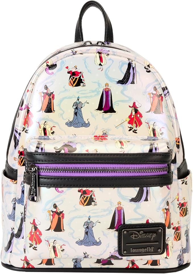 LOUNGEFLY Disney Villains Iridescent Mini Backpack