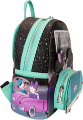 LOUNGEFLY Mickey & Minnie Date Night Drive-In Lenticular Mini Backpack