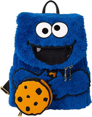 LOUNGEFLY Sesame Street Cookie Monster Plush Mini Backpack