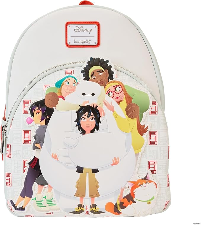 LOUNGEFLY Disney Big Hero 6 10th Anniversary Baymax Gang Mini Backpack