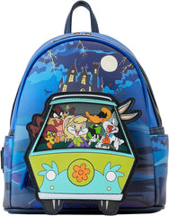 LOUNGEFLY Warner Bros 100th Anniversary Looney Tunes Scooby-Doo Mash-Up Mini Backpack