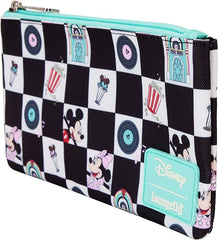 Loungefly Disney Mickey and Minnie Date Night Diner AOP Nylon Wristlet