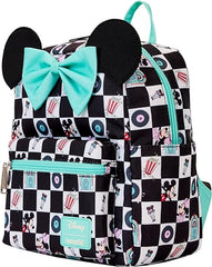 Loungefly Mickey & Minnie Date Night Diner Checkered Mini Backpack