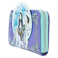 LOUNGEFLY Corpse Bride Moon Zip-Around Wallet