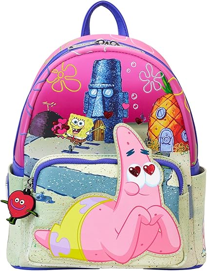 LOUNGEFLY Roll over image to zoom in Loungefly Nickelodeon Spongebob & Patrick Mini Backpack