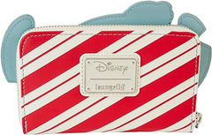 LOUNGEFLY Disney Stitch Holiday Glitter Zip Around Wallet