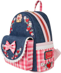 LOUNGEFLY Strawberry Shortcake Faux Denim Mini Backpack