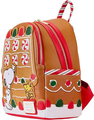 LOUNGEFLY Peanuts Snoopy Gingerbread House Scented Mini Backpack
